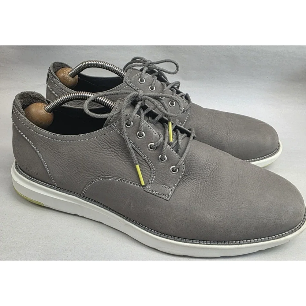 Cole Haan (Sz 13M) Grand 360 Mens Original Grey Leather Casual Shoes C33830